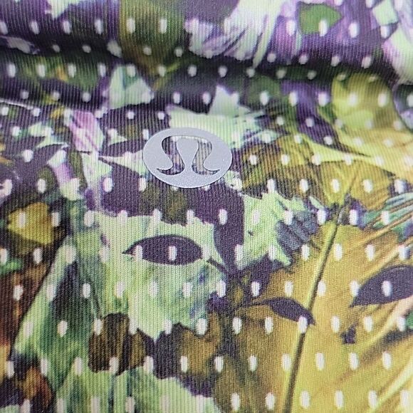 Lululemon Plum and Green Leggings Size 4 - Picture 3 of 6